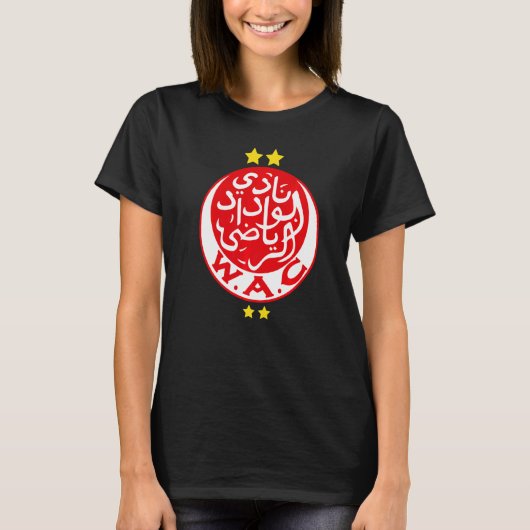Marokko Wydad Casablanca Wac Voetbal Widad T-shirt (Voorkant)