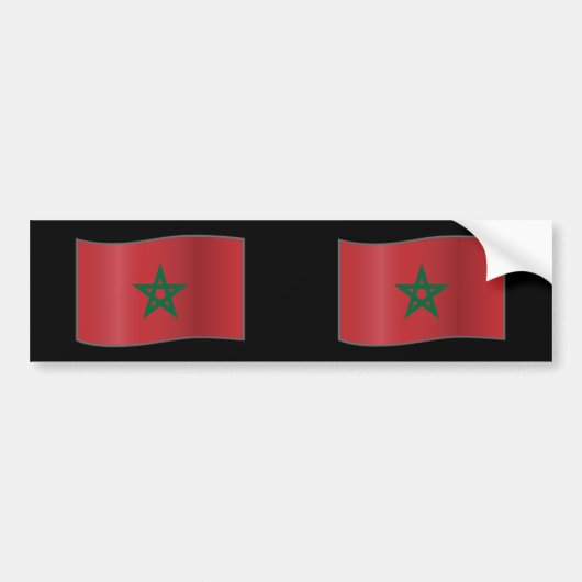 Marokko zwaait, Marokko Bumpersticker (Voorkant)
