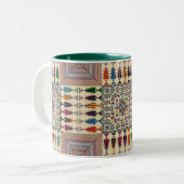  marokkopatroon tweekleurige koffiemok (Voorkant links)