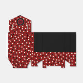 Maron Black & White Poka Dot Tent Favor Box Bedankdoosjes (Uitgevouwen)