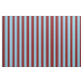 Maron & Sky Blue Lines Pattern Stof (Fat Quarter)