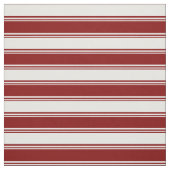Maron & White Pattern van Stripes Stof (Swatch)
