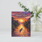Maroni rivier Frans-Guyana Briefkaart (Staand voorkant)