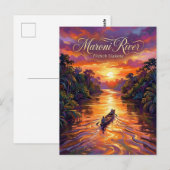 Maroni rivier Frans-Guyana Briefkaart (Voorkant / Achterkant)