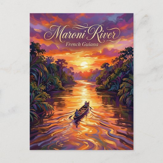 Maroni rivier Frans-Guyana Briefkaart (Voorkant)