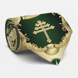 Maronite Church Cross en Libanon Cedar Stropdas