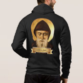 Maronite Church Cross en Saint Zippered Hoodie (Achterkant)