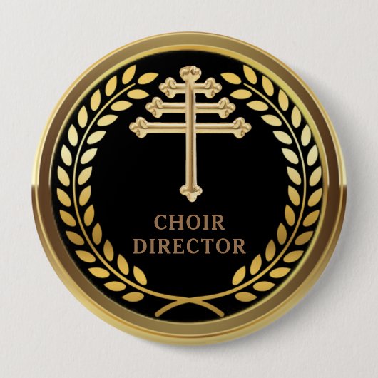 Maronite katholieke kerk Choir Director Badge Ronde Button 4,0 Cm (Voorkant)