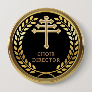 Maronite katholieke kerk Choir Director Badge Ronde Button 4,0 Cm