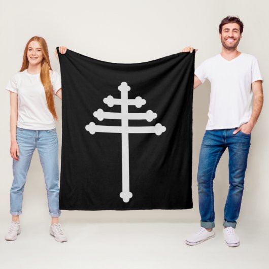 Maronite-katholieke orthodoxe Syriac Church Cross Fleece Deken (In situ)