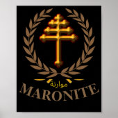 MARONITE (Officieel kruisje) Poster (Voorkant)