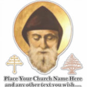 Maronitische Kerk gepersonaliseerde sticker (Voorkant)