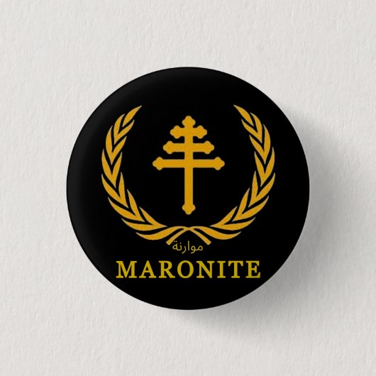 Maronitische Kerk Knop Ronde Button 3,2 Cm (Voorkant)