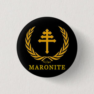 Maronitische Kerk Knop Ronde Button 3,2 Cm