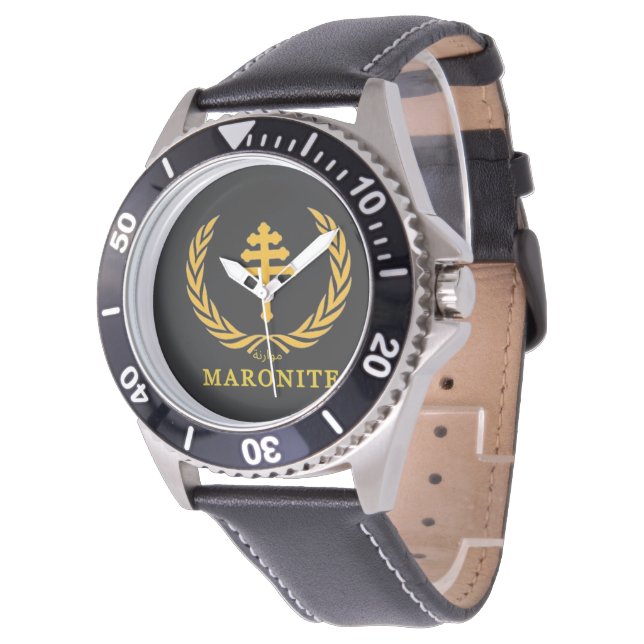 Maronitische Kerk Kruis Horloge (Gekanteld)