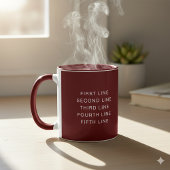 Maroon 11 oz Combo Beker met Gepersonaliseerde Tek Mok