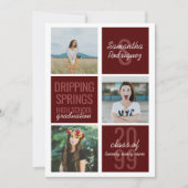 Maroon 3-Photo Fun Boxes Afstuderen Uitnodiging (Voorkant)