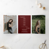 Maroon 5-Photo Fun Boxes Afstuderen Drieluik Uitnodiging (Binnen)