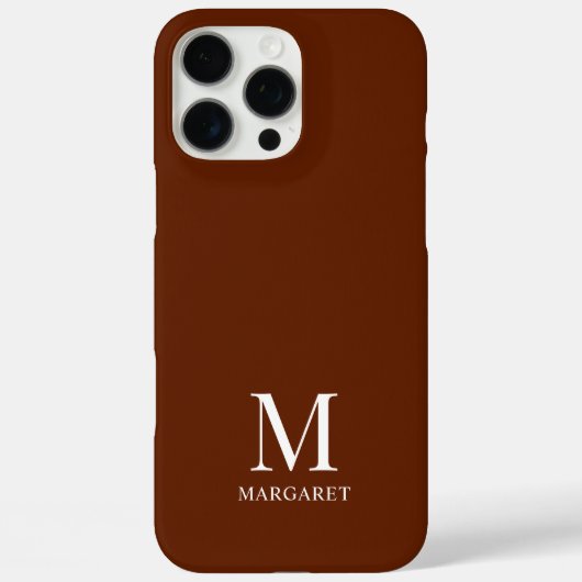 Maroon Aanpasbare naam initiaal Uniek Case-Mate iPhone Case (Achterkant)