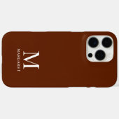 Maroon Aanpasbare naam initiaal Uniek Case-Mate iPhone Case (Achterkant (horizontaal))