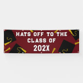 Maroon Afstuderen 2025 Spandoek (Horizontaal)