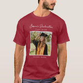 Maroon Afstuderen aangepaste foto modern feest T-shirt (Voorkant)