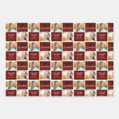 Maroon Afstuderen Foto 2025 Afstuderen Custom Inpakpapier Vel (Voorkant 2)