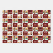 Maroon Afstuderen Foto 2025 Afstuderen Custom Inpakpapier Vel (Voorkant)