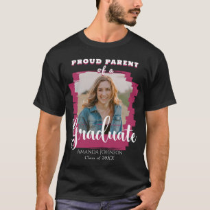 Maroon Afstuderen Foto Trots Ouder Afstuderen T-shirt