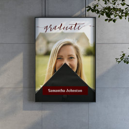 Maroon Afstuderen het Moderne Poster van de Foto v