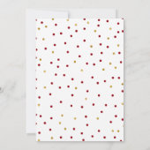 Maroon Afstuderen Uitnodiging | Faux Gold Glitter (Achterkant)