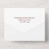 Maroon All in One Wedding Invite All In One Uitnodiging (Achterkant)