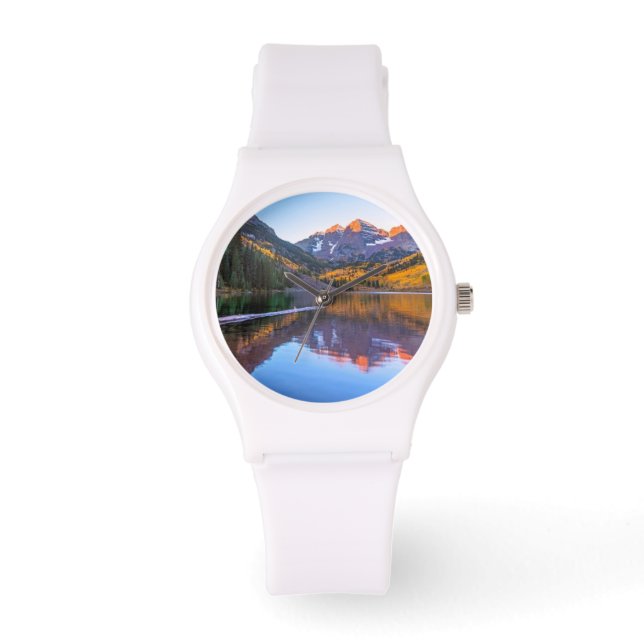 Maroon Alpen Glow Horloge (Voorkant)
