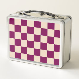 Maroon and beige checkerboard pattern