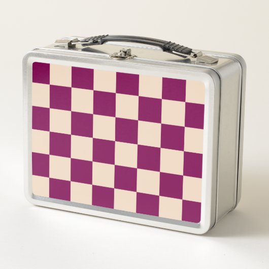 Maroon and beige checkerboard pattern (Voorkant)