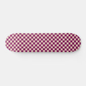 Maroon and beige checkerboard pattern persoonlijk skateboard (Horizontaal)