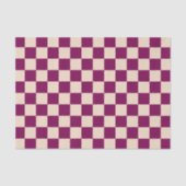 Maroon and beige checkerboard pattern tissuepapier (Voorkant)