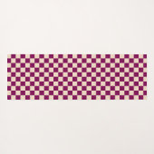 Maroon and beige checkerboard pattern yogamat (Achterkant (horizontaal))