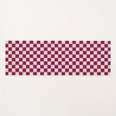 Maroon and beige checkerboard pattern yogamat (Voorkant (horizontaal))