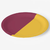 Maroon and Gold Graduation Papieren Bordje (Gekanteld)