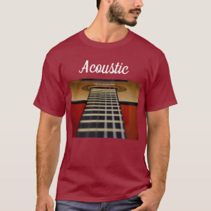 Maroon Aoustic Guitar T-shirt