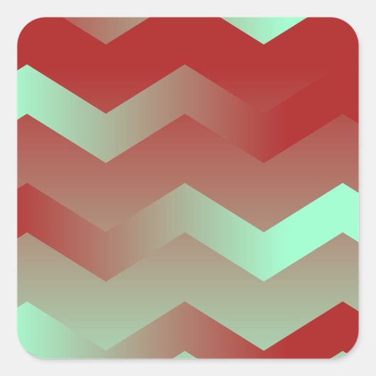 Maroon & Aqua Chevron Envelope Stickers (Voorkant)