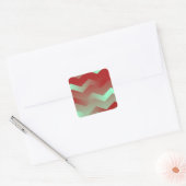 Maroon & Aqua Chevron Envelope Stickers (Envelop)