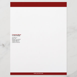 Maroon Bars Letterhead Briefhoofd Ontwerp