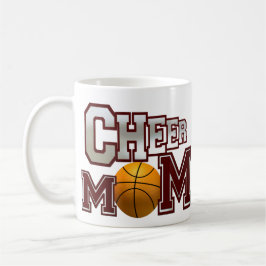 Maroon Basketbal Cheer Moeder Mok