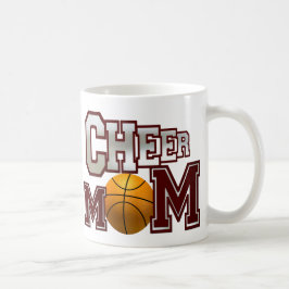 Maroon Basketbal Cheer Moeder Mok