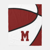 Maroon Basketball Team Kleurt kinder Sportkamer Fleece Deken (Voorkant)