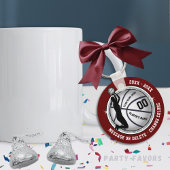 Maroon, Basketball Thmed Party Favors Sleutelhanger