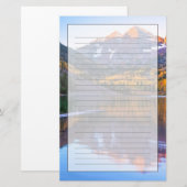Maroon Bells Alpen Glow Briefpapier (Voorkant / Achterkant)