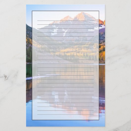 Maroon Bells Alpen Glow Briefpapier (Voorkant)